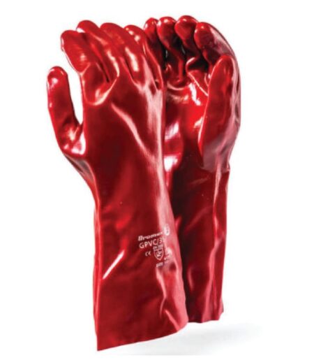 Red PVC Elbow Glove